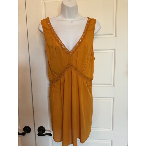 Eyeshadow Dresses & Skirts - Eyeshadow Burnt Orange Embroidery Accents Casual/Vaca Dress XL